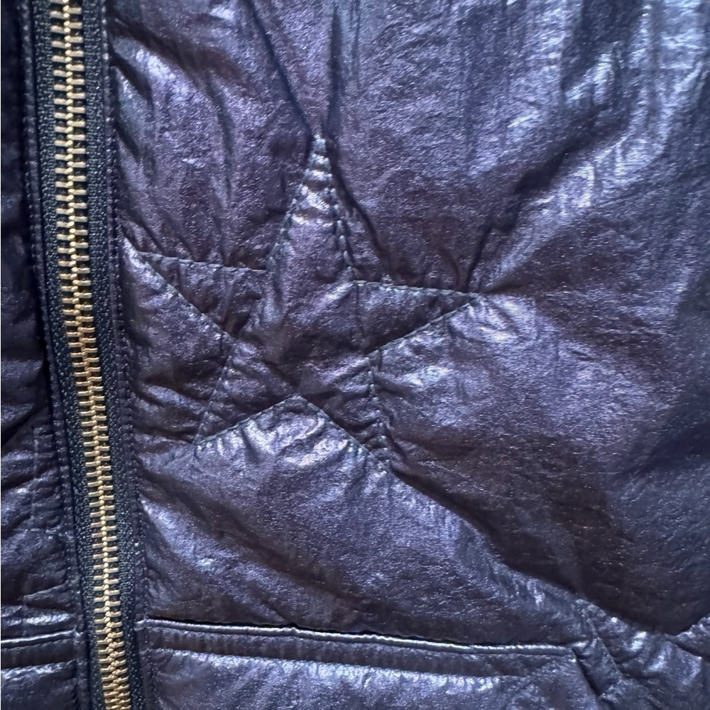 J. CREW Crewcuts Reversible Navy & Silver Quilted Vest - Picture 2 of 8
